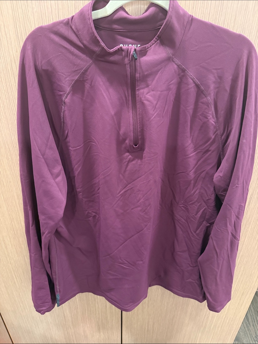 RHONE Plum Quarter-Zip Performance Top